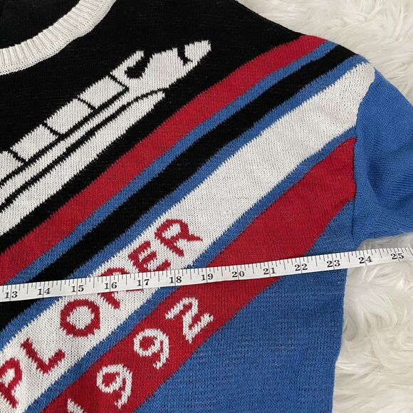 Well Worn NWOT NASA Explorer 1992 Knit Sweater Size XL Ugly Holiday Sweater - Picture 7 of 8
